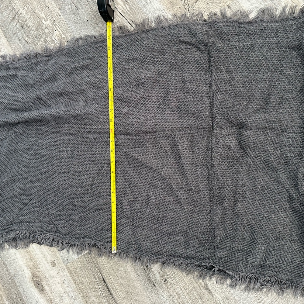 Gray Fringed Women's Infinity Scarf